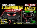 How To Wire a Dual 2 Ohm Subwoofer to 1 Ohm SUPER EASY