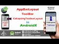 AppBarLayout in Androidx Toolbar collapsingtoolbarlayout android app development tutorials
