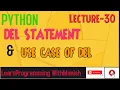 PYTHON DEL STATEMENT OR KEYWORD - 30