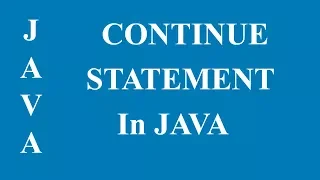 continue statement in for loop in java language