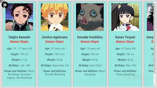 Demon Slayer Kimetsu no Yaiba All Characters