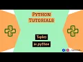 PYTHON Part - 5 Tuples in Python