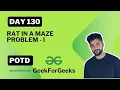 Rat in a Maze DFS Recursion Amazon Microsoft GeekForGeeks