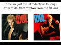 Billy Idol songs introductions quiz
