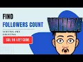 1729 Find Followers Count LEETCODE SQL 50 INTERVIEW SQL QUESTION