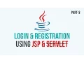 Registration and Login tutorial without using SERVLET