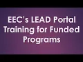 LEAD Portal Training for EEC-Funded Programs