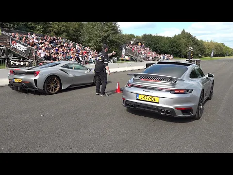 Download MP3 Porsche 992 Turbo S vs Ferrari 488 Pista