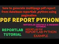 REPORTLAB REPORTLAB PYTHON TUTORIAL How To Generate Multipage PDF using reportlab Pagination PART 57