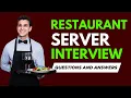 Top 20 Restaurant Server Interview Questions and Answers for 2026