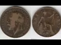 GB 1919 One Penny Coin VALUE REVIEW Georgivs V