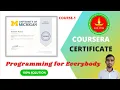 Programming for Everybody Getting Started with Python Coursera complete Assignment Solution