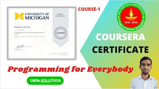 Programming for Everybody Getting Started with Python Coursera complete Assignment Solution