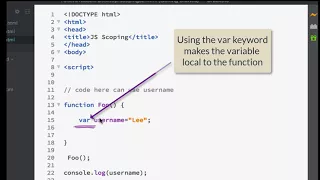 Local Variables in Javascript