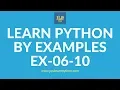 Learn Python by Examples - Exercises