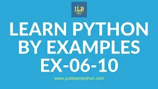 Learn Python by Examples - Exercises