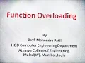 Function Overloading