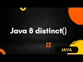 Java 8 distinct Tutorial Learn How to Remove Duplicates from Streams