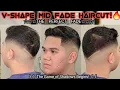 Mid Fade Haircut V-Shape Back The Perfect Fade No Enhancement
