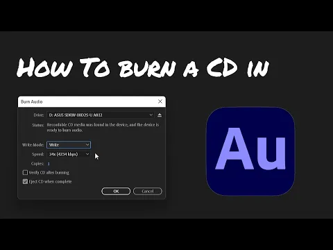 Download MP3 How to burn a CD with Adobe Audition CC (2023)