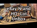 eBay Unbox Lot of HO and N Scale Trains and Slot Cars
