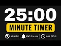 25 Minute Timer - Countdown Timer GENTLE ALARM NO MUSIC MINIMAL
