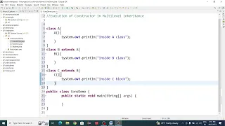 Execution of constructor in multilevel inheritance in java programming