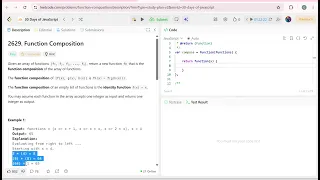 Day 8 of My 30 Days of JavaScript Challenge LeetCode 2629 Function Composition
