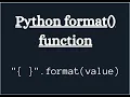 Format function in python