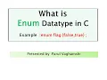 51 What is Enum Data Type in C
