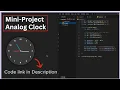 Analog Clock Mini Project using HTML CSS and JavaScript Real Time Clock Tutorial 2025