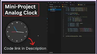 Analog Clock Mini Project using HTML CSS and JavaScript Real Time Clock Tutorial 2025