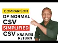 The BEST PAYE KRA RETURN Option Normal CSV or Simplified CSV Lets Decide Now