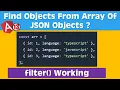 Filter Array of JSON Objects TypeScript Angular rxjs filter method JSON Array Shivam