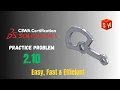 SOLIDWORKS Practice Problem 2 10 Solution CSWA Preparation CAD Exercise