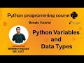 2 Python Variables and Data Types Python Bangla Tutorial - Mrinmoy Modak