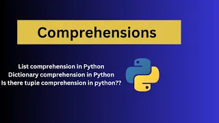 List Comprehension Dictionary comprehension Tuple comprehension in python Malayalam