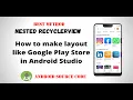 Nested Recyclerview in android studio Nested recyclerview android example Nested recyclerview