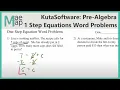 KutaSoftware PreAlgebra - One Step Equations Word Problems