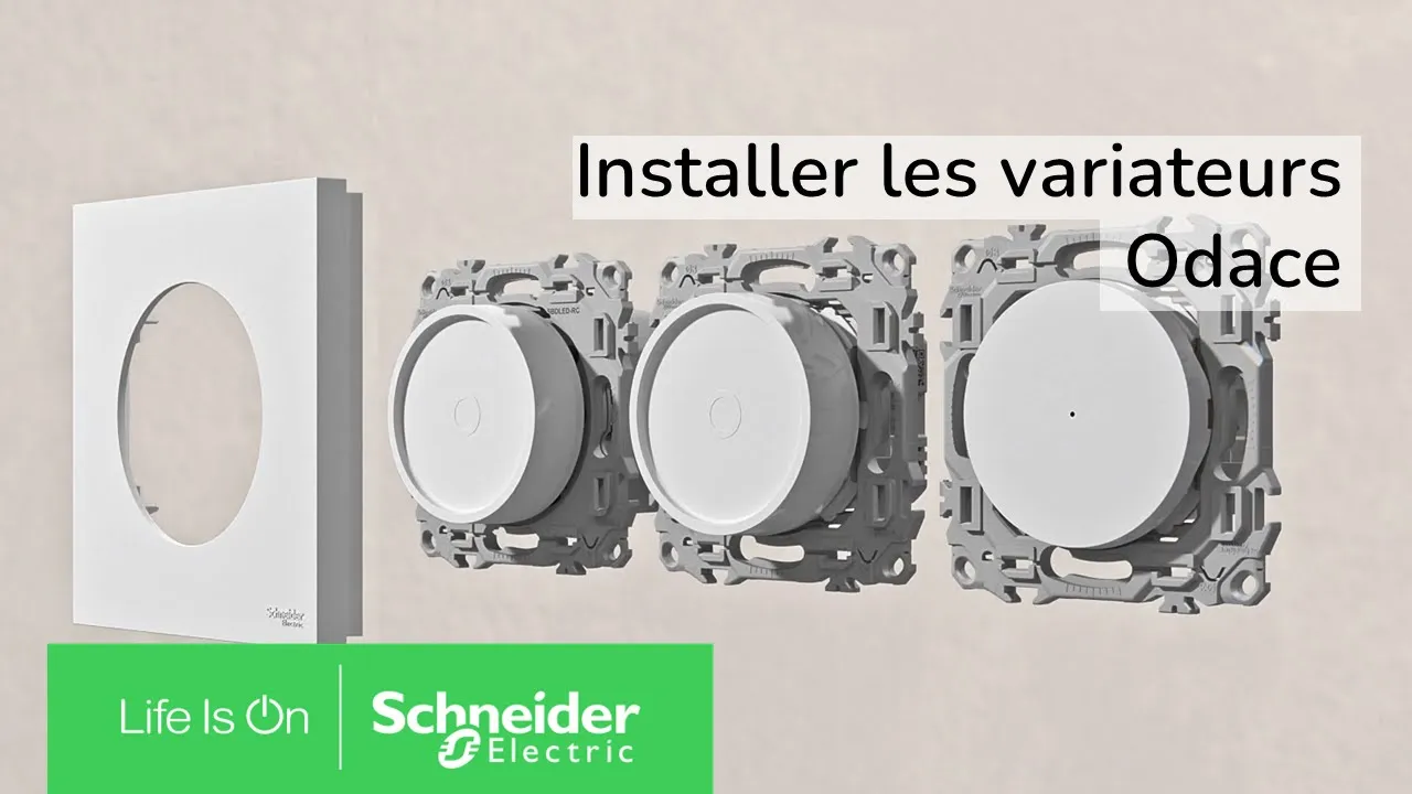 Installer les variateurs Odace (rotatif, connecté)