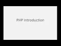 PHP Introduction - PHP Tutorial for Beginner