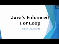 Enhanced For Loop aka For Each Loop 69