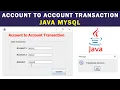 Java Bank Management system project Account Transactions with MySQL