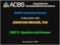 ACBS ACT Learning Course Dr Jonathan Bricker Part 2 Smoking Cessation
