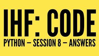 Intro to Python Lesson 8 Answers