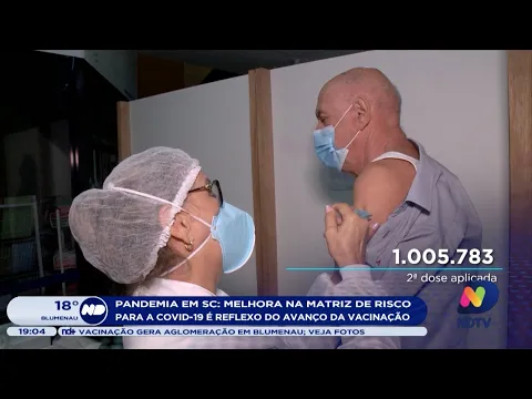 Pandemia em SC: Melhora na matriz de risco para a Covid-19 é reflexo do avanço da vacinação