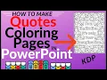 How to Make a Quotes Coloring Page in PowerPoint - KDP