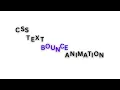 CSS Text Bounce Animation Tutorial Easy Modern Text Effect