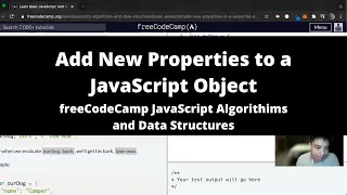 Add New Properties to a JavaScript Object Basic JavaScript freeCodeCamp tutorial