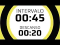 45 second with 20 seconds break No music